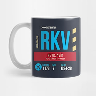 Reykjavik Airport Stylish Luggage Tag (RKV) Mug